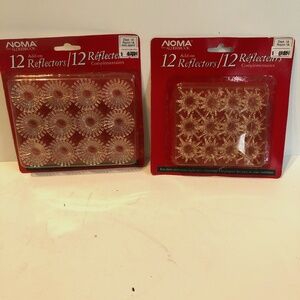 Vintage Noma Clear Plastic Atomic Christmas Light Cover Reflectors 12 per pack